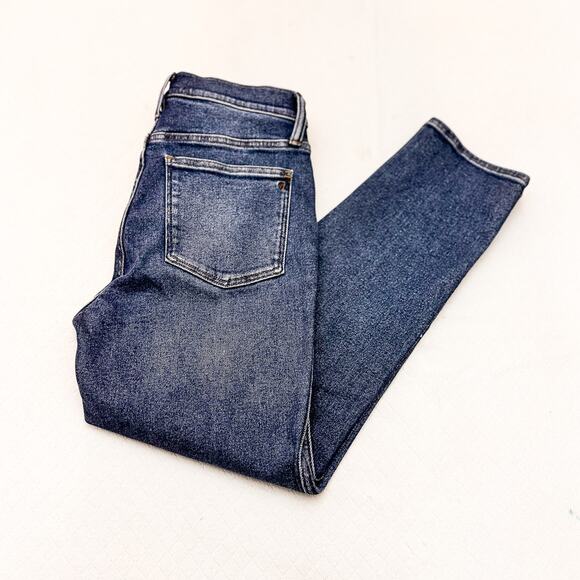 Madewell Stovepipe Straight Leg Dark Wash Denim Jeans Flexible Zip Fly Size 27 - Picture 5 of 11